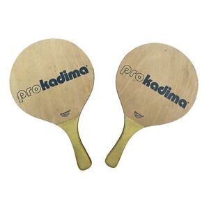 Vtg Pro Kadima Paddles Spalding Yellow Handle Racquet Pickle Sport 1 Ball Taiwan